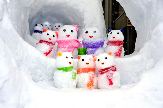 日本石川县举办雪人节雪人齐聚冰雪世界（图）