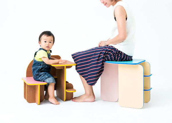 和孩子一起成长！作椅子又当书柜的多功能儿童家具