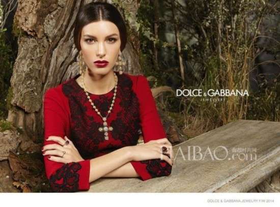 杜嘉班纳(Dolce&Gabbana) 2014秋冬珠宝大片模特：凯特·金(Kate King)