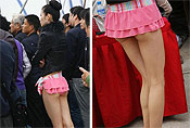 姐 你这短裙也太短了吧？