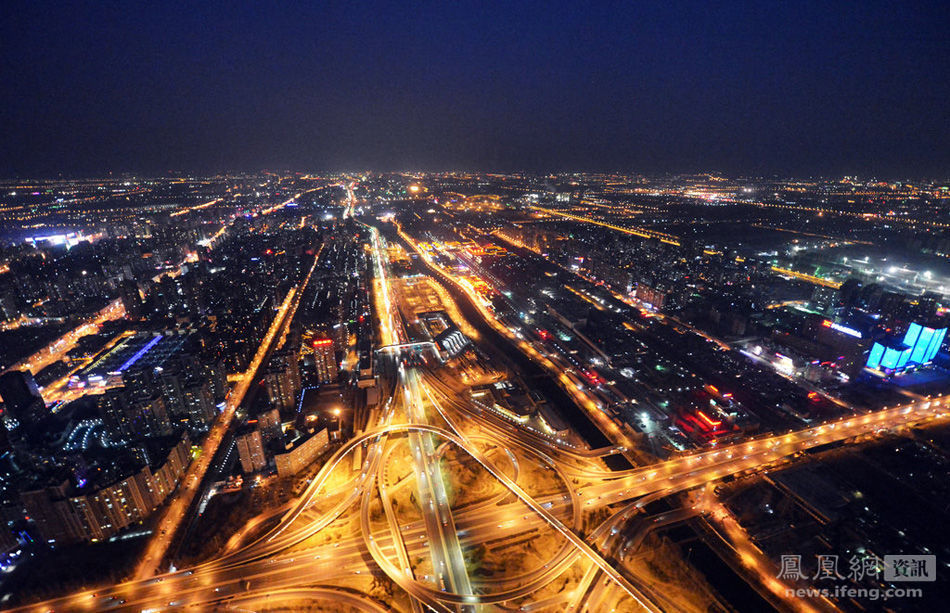 组图:航拍北京除夕夜