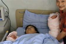 北川母亲通过试管婴儿诞下双胞胎 自称感恩满足