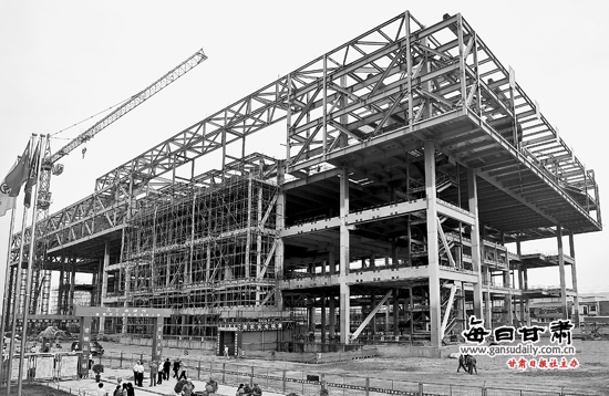 甘肃建投六建集团施工的甘肃科技馆已初具规模