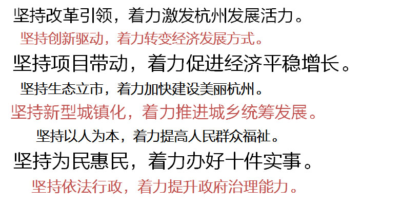 2013年杭州政府工作报告：2014年重点工作