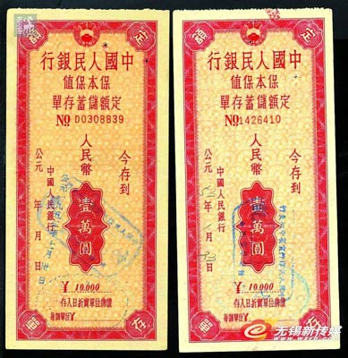上世纪保值储蓄名称繁多 大部分存单已成为休