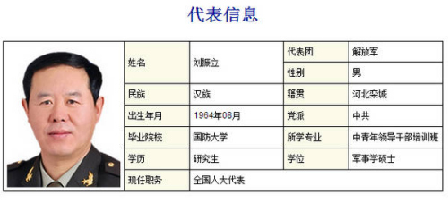 十二届全国人大代表信息(全国人大网站截图)