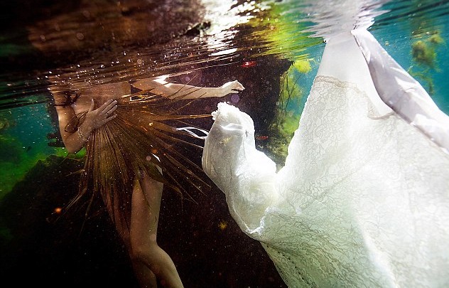 水里婚纱照_水里的动物图片(2)