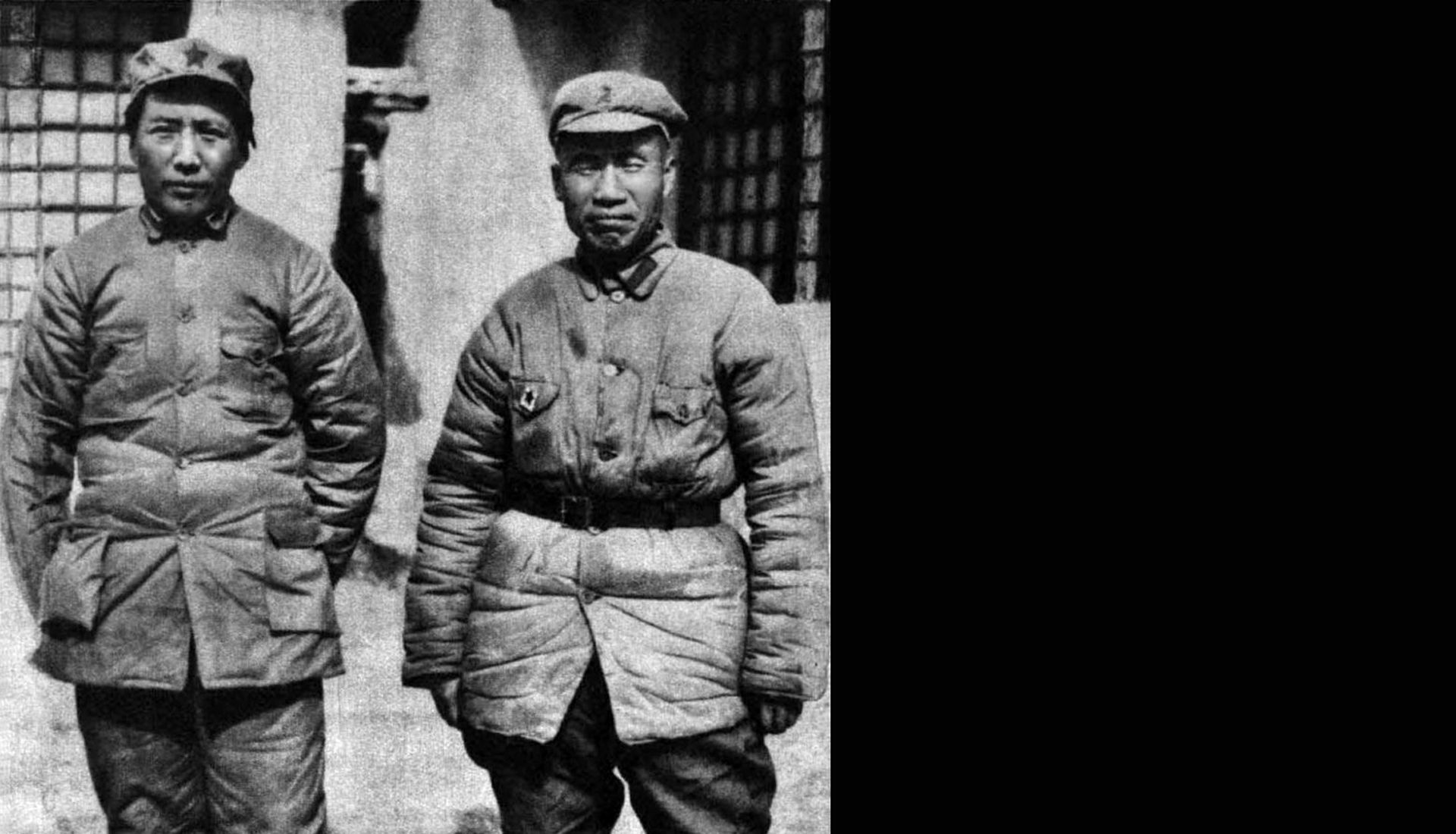 1936年毛泽东与朱德