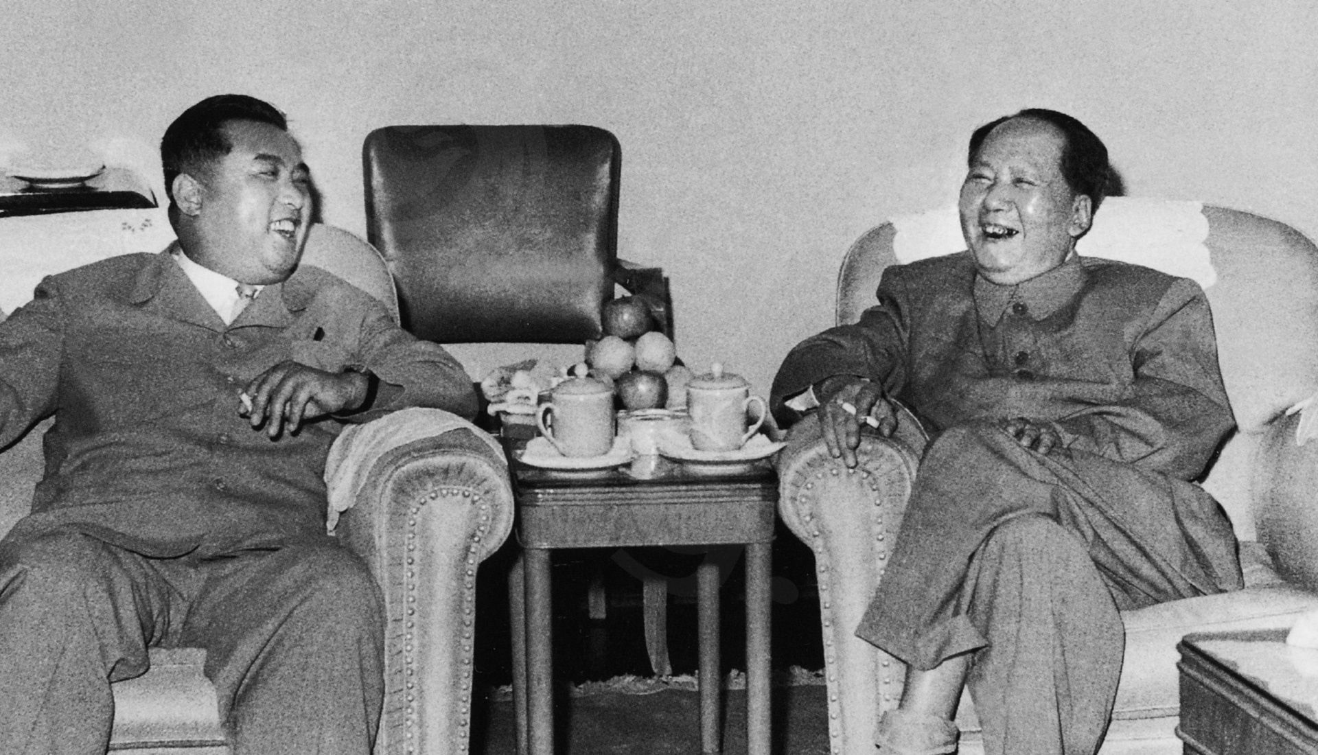 1961年毛泽东与金日成