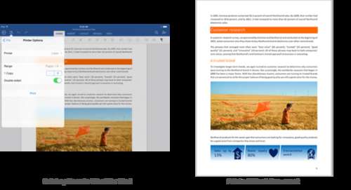 iPad版Office发布更新新增打印等功能