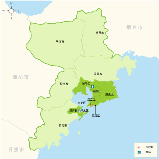 青岛行政区划图