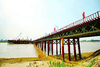 最大跨黄河大桥济南开建