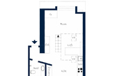 这间小公寓原本只有40平米，为了能够多一些使用空间，设计师充分利用起阁楼部分。

通过在屋内增加楼梯，将生活区域拓展到了阁楼中。

鱼骨造型楼梯，不碍眼也不占用太多空间。

一楼成为厨房/客厅/餐区/工作角，二楼则是卧室。