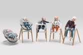 由挪威设计师 Andreas Murray 和 Tore Vinje Brustad 设计的这款高椅适合一到六岁的孩子。它能满足婴儿成长过程中的需求，并且坐垫能从椅子上分开，允许家长和婴儿进行互动。它是由优质的木头和皮革精心雕琢而成，保证了其耐用性和美观性。（实习编辑：刘嘉炜）