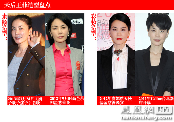 王菲晒卖萌发型 盘点天后气场造型