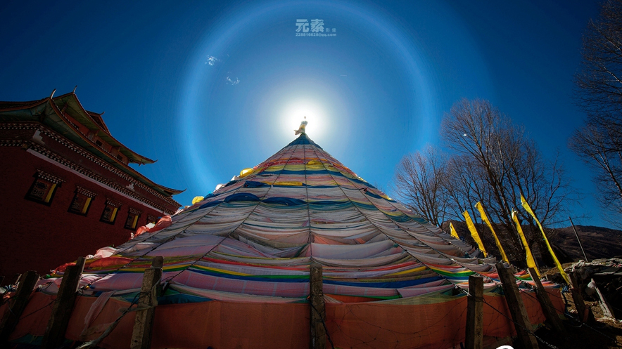 藉风马传播 圣洁的雪域之魂经幡