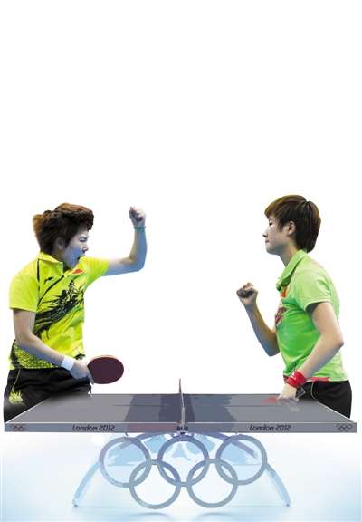 中国女乒第5次包揽冠亚军 福原爱被丁宁打哭