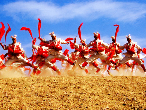 安塞腰鼓散发令人陶醉的意境和豪迈气势