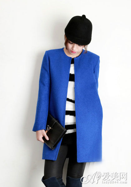 冬日扮潮穿件蓝色外套 敢和倪妮拼造型