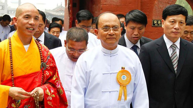 缅甸总统吴登盛,吴登盛访华,缅甸总统访白马寺