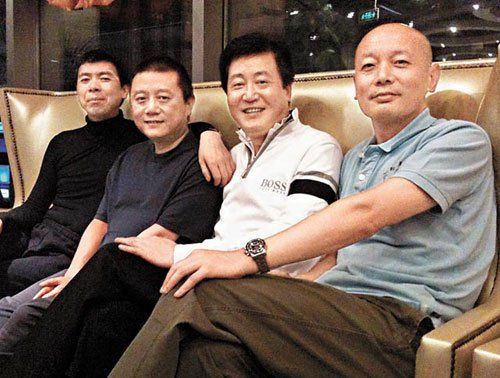 2014贺岁电影《私人定制》主创冯小刚王朔葛优在一起