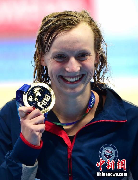 喀山世锦赛女子1500米自由泳 美国选手莱德基