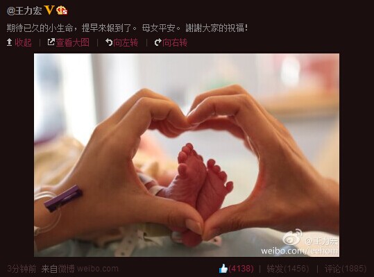  王力宏女儿 出生 取名王嘉莉( 王力宏女儿 照片)_