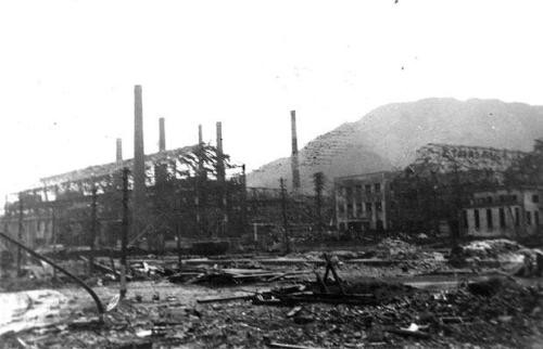 被原子弹轰炸过后的长崎(资料图)