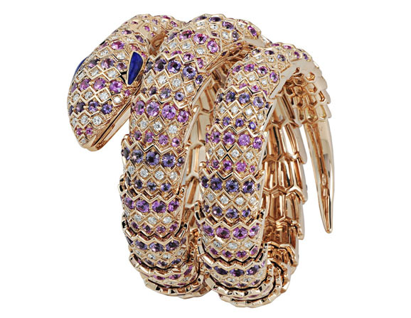 罗马式的精雕细琢 宝格丽蛇形致命诱惑珠宝