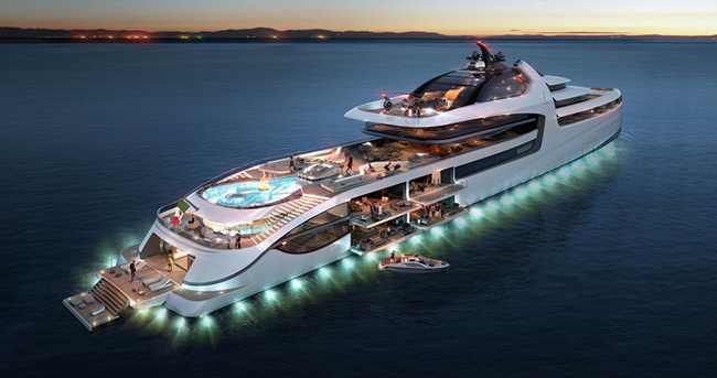 意海洋集团推出巨型游艇 内部豪华设施齐全