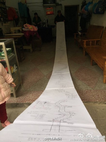 庆:大叔为过科目三手绘7米 路考版清明上河图 (