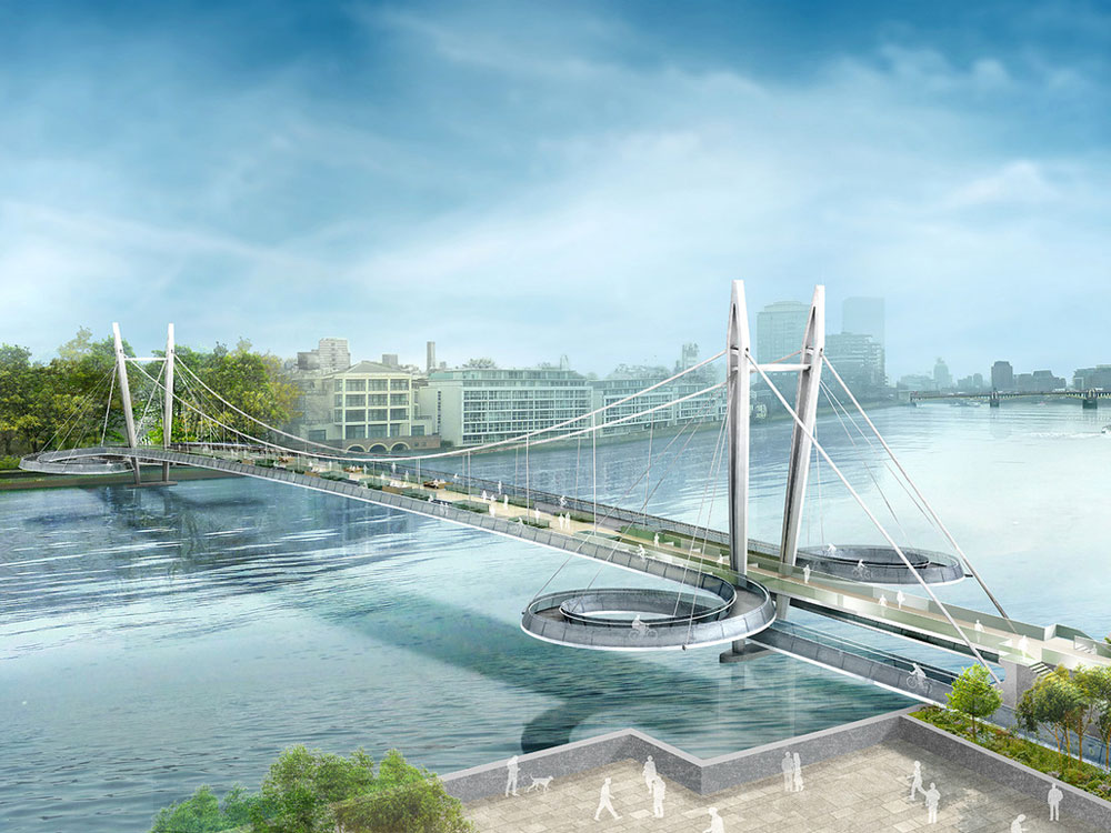 伦敦标志性桥梁设计竞赛 作品美轮美奂