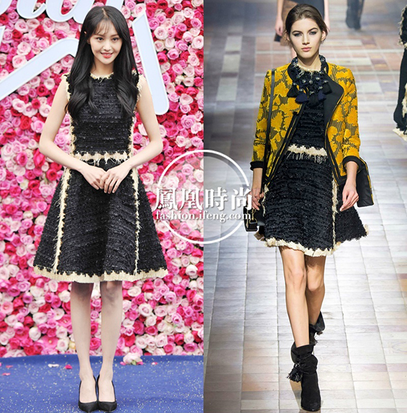 郑爽、章子怡同穿<em>一条Lanvin</em>连身裙 你更爱谁
