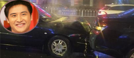 田亮豪车遭遇车祸疑被酒驾追尾 同事受伤严重