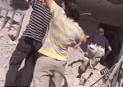 俄罗斯空袭叙利亚画面