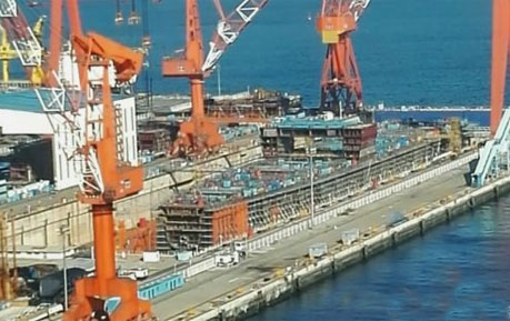 国产航母最新进展：机库已近乎完成