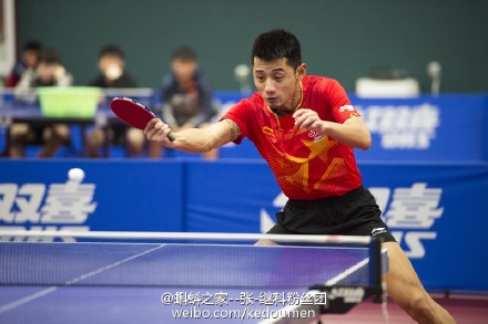 张继科演逆转怒吼给自己提气 负许昕不败金身告破|张继科|国乒选拔赛_凤凰体育