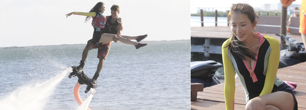 《花样姐姐》挑战喷水滑板 林志玲泳装上线
