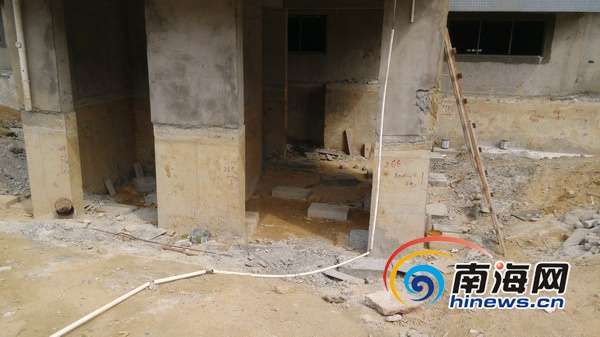 海口公园6栋新建集资房下沉倾斜 职工:何时入