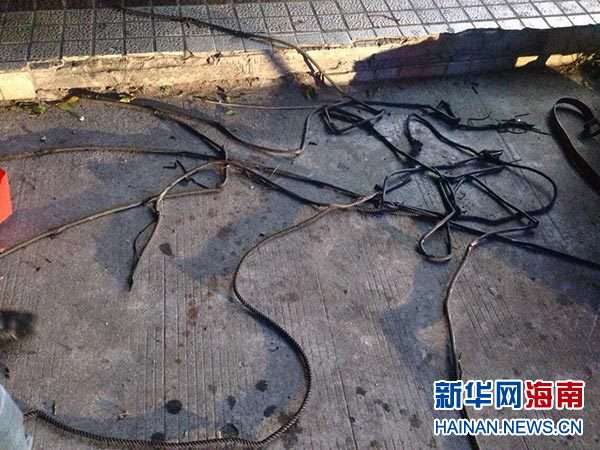 海口发生一起触电坠落事故 现场有爆炸声