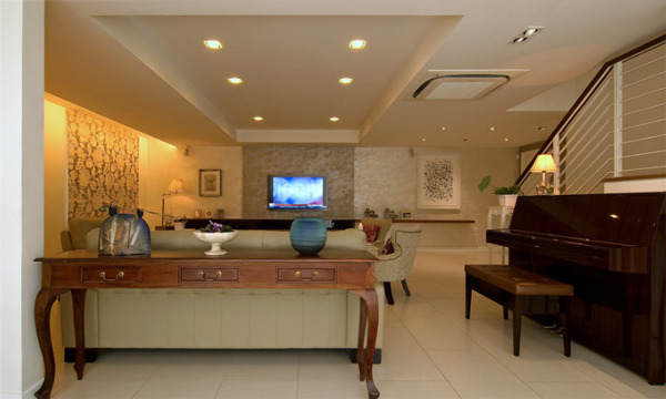 新加坡别墅室内设计 每间房间的地板都不一样