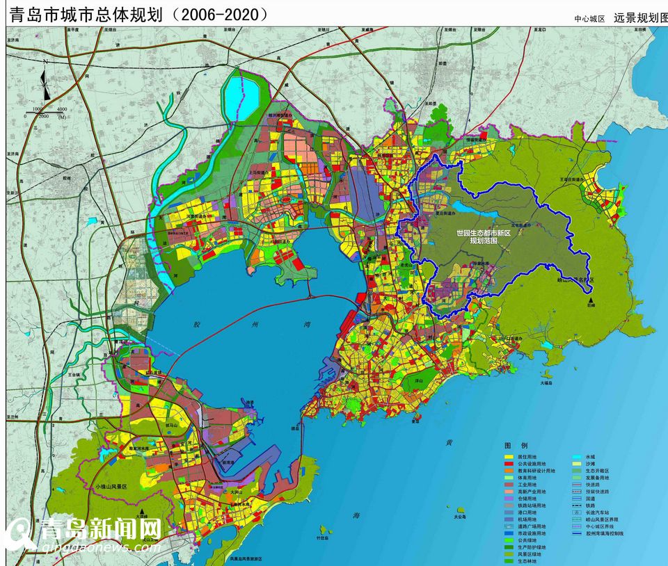 青岛世园新区规划三区 2020年可容纳40万人(图)