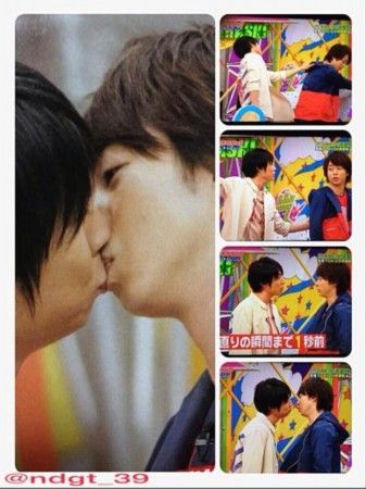 影视资讯 > 图文  樱井翔,相叶雅纪节目上kiss 据日本媒体报道,岚组合