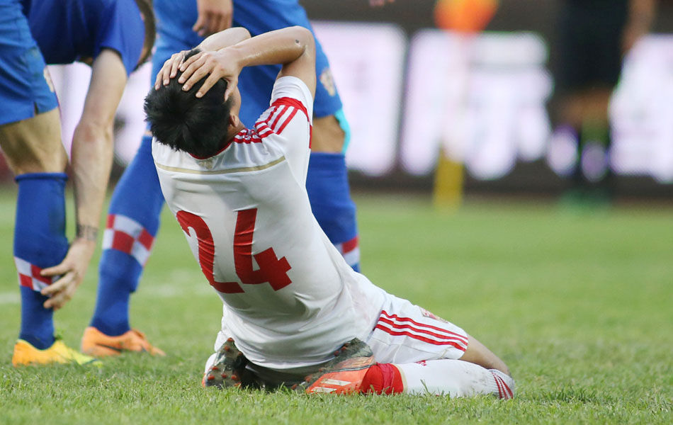 熊猫杯-小将飙血+角球防守失误 国青0-1负克罗地亚