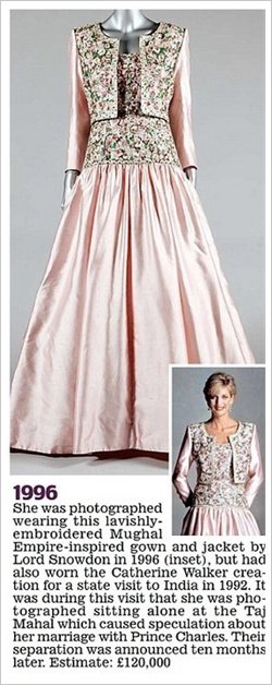 戴安娜王妃礼服将在英国拍卖