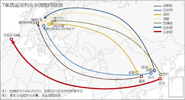 中国制造挺进欧洲:8条中欧货运班列领跑一带一