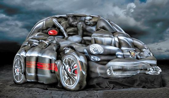 叹为观止:彩绘<em>人体</em>汽车<em>艺术</em>(图)_财经_凤凰网