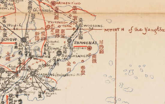 　　④ 1903年的《大清邮政公署名备用舆图》（局部）。