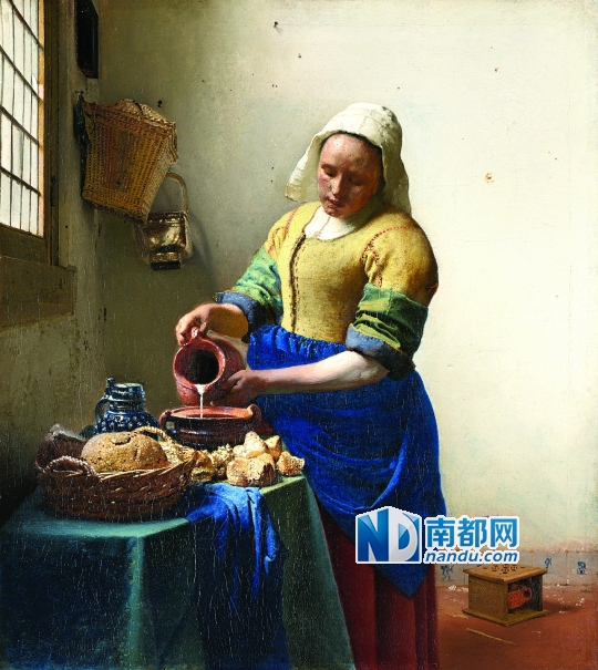 《倒牛奶的女仆》维米尔,1660年前后