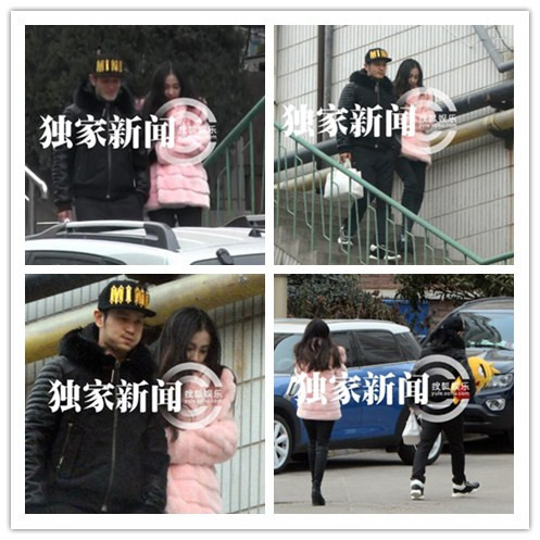 黄晓明携baby探亲被曝光 Baby紧贴男友小鸟依人[组图]